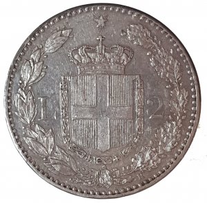  2 Lire 1887; AG ; Mont. 42