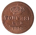 2 Tornesi 1858; Cu; MIR ... 