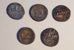 ROMA: Lotto di 5 denari diversi da catalogare
